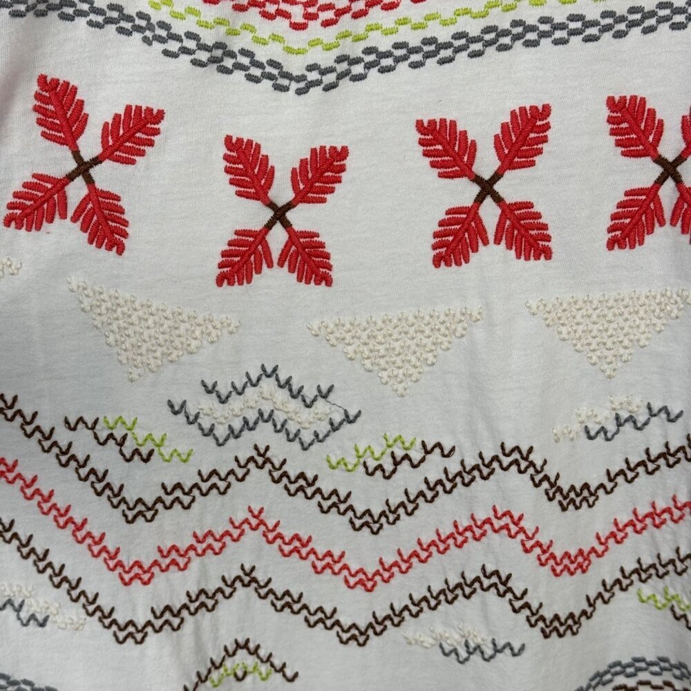 Johnny Was Open Front Cardigan XS Embroidery Southwestern Cotton Multicolor EUC - Picture 6 of 12